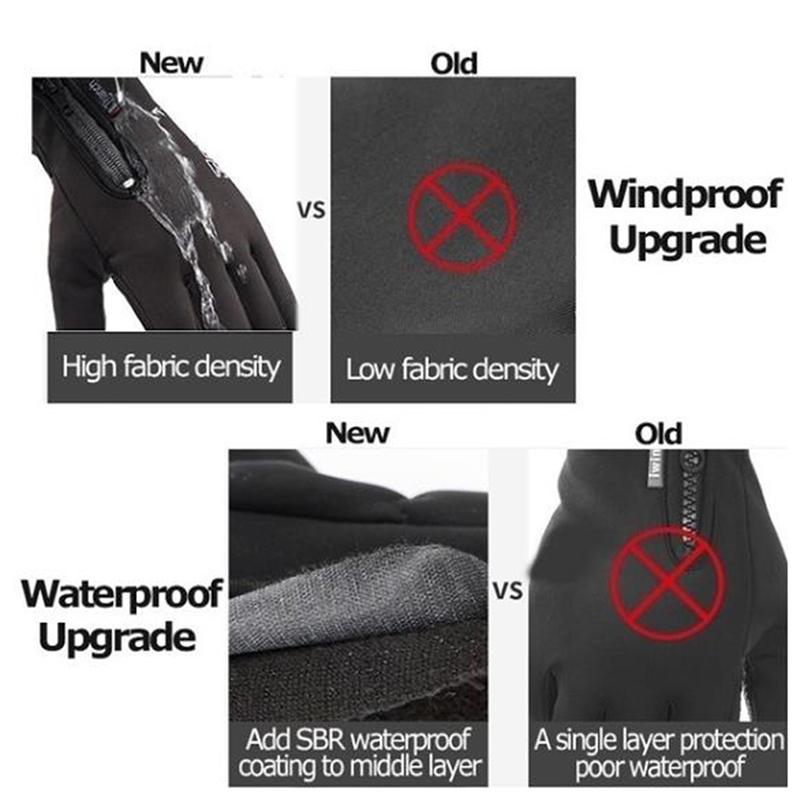 Winter Gloves Waterproof Thermal Touch Screen Thermal Windproof Warm Gloves