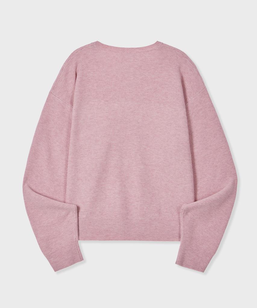 GLW Essential Round Neck Crop Knit Pink