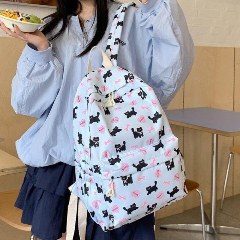 Spring and summer new large-capacity cute girl student backpack travel schoolbag fresh and simple women's bag
