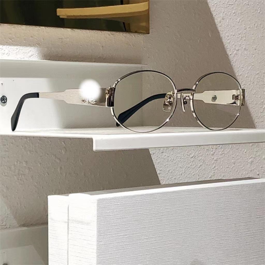 Metal Sunglasses for Men and Women Sun Glasses Oval Eyewear Shades Uv400