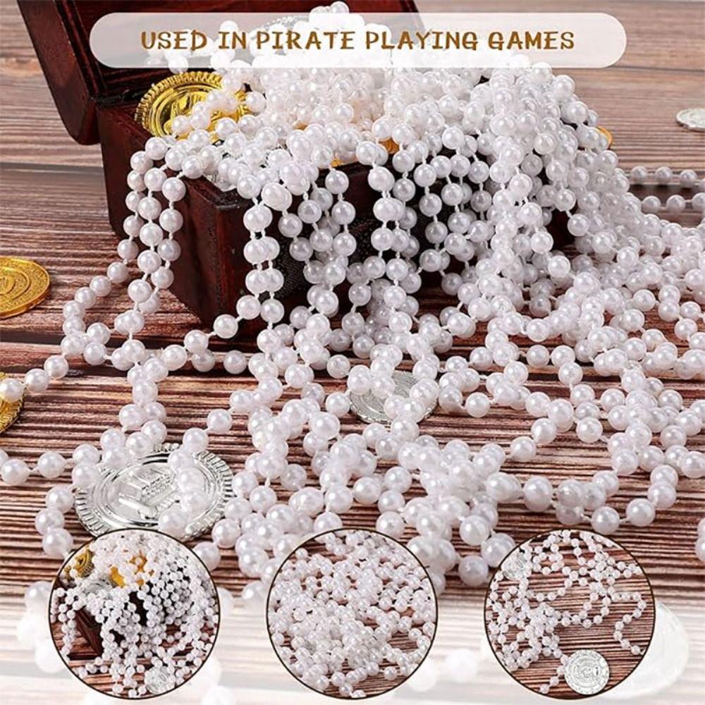Multifunctional 5m Pearl Bead String 4/5/6/8/10mm Round Imitation Pearls Chain Pearl Beads Garland String Floral Centerpieces