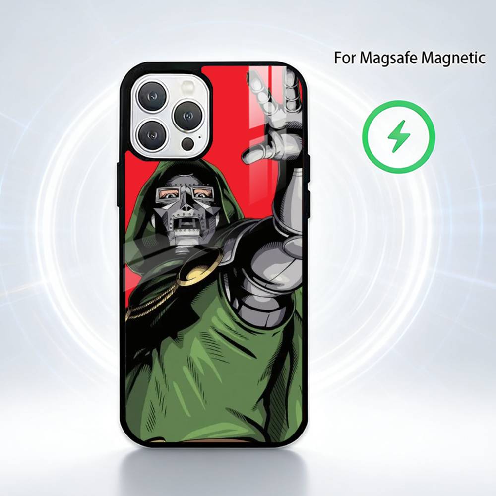 MF-DOOMs-Rapper Phone Case For iPhone 14,16,15,13,17,12,Plus,Pro,Max Magnetic For Magsafe Frosted Cover