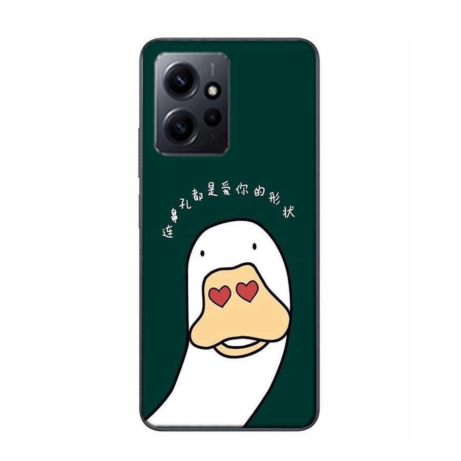 Cute Cartoon Duck Phone Case For Redmi 12 13C 12C 15C 9 10 10C Note 13 Pro Plus 14 15 Pro 9T 9C 9A TPU Soft Cover Clear Cell Cas