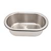 304 Stainless Steel Bar Sink Oval Shaped Washbasin Sink with 40mm Drain Hole for Boat Caravan RV Camper 13.6 X 8 X 5.2in