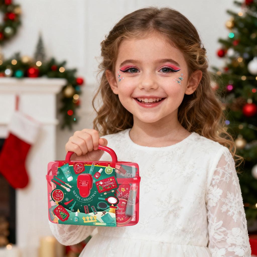 Christmas Make-a-House Toy Set For Girls, Christmas Surprise Gifts, 19 Cosmetic Toys That Cannot Be Smeared