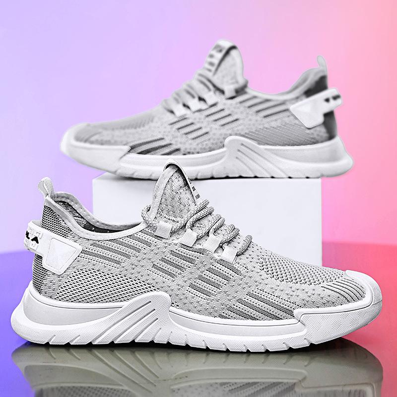 Men's Shoes Summer Breathable 2025 New Fly-woven Mesh Soft-soled Men's Shoes Casual Versatile Sports Shoes Men's