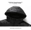2024 Men's Trendy Hooded Down Jacket: Sports Casual, Detachable, Duck Down, Winter Wear