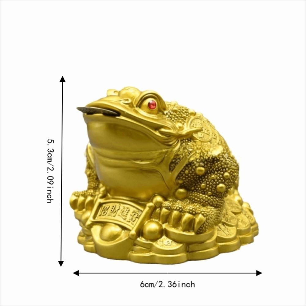 2.36 X 2.09 in Money Frog Statue Resin Fortune Money Toad Lucky Lucky Money Toad Home