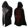 Men's Retro Hooded Cloak Halloween Costume with Print