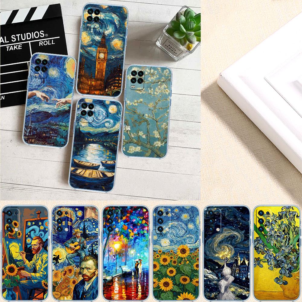 PP59 Starry Night Van Gogh Painting Case for Motorola G10 G20 G30 G31 G32 G34 G35 G41 G42 G50 G51 G52 G55 G60 G62 G71 G72 G75