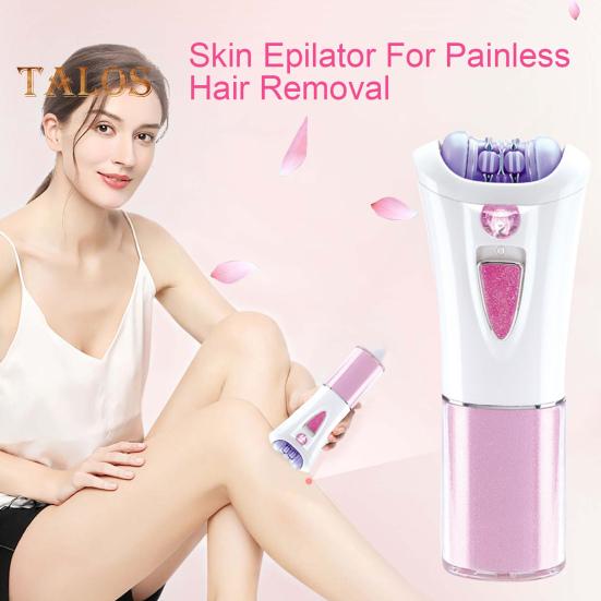 

Женский эпилятор для кожи со светодиодной подсветкой, работающий от аккумулятора, безболезненный электрический эпилятор для лица, тела, бикини, для удаления волос на руках, ногах, бритва, триммер