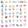 50 Coconut Girl Graffiti Stickers Guitar Laptop Suitcase DIY Waterproof Stickers