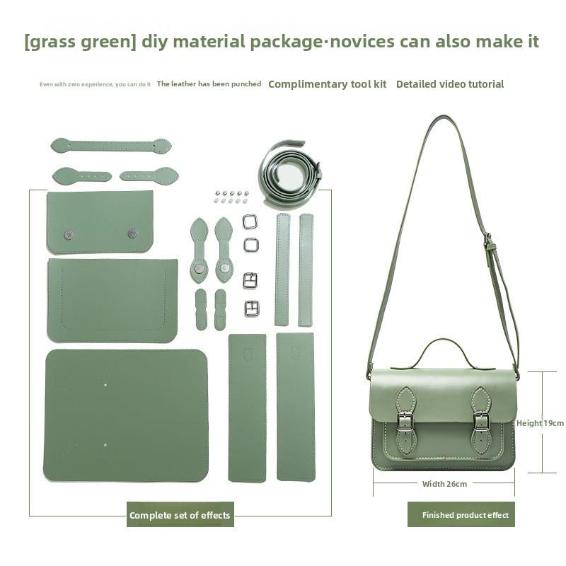 MTMA Handgemaakte Doe-het-zelf Tas Maak Je Eigen Nieuwe Handgemaakte Geweven Cambridge Tas Dames Schouder Crossbody Doe-het-zelf Vierkante Tas Mode groen
