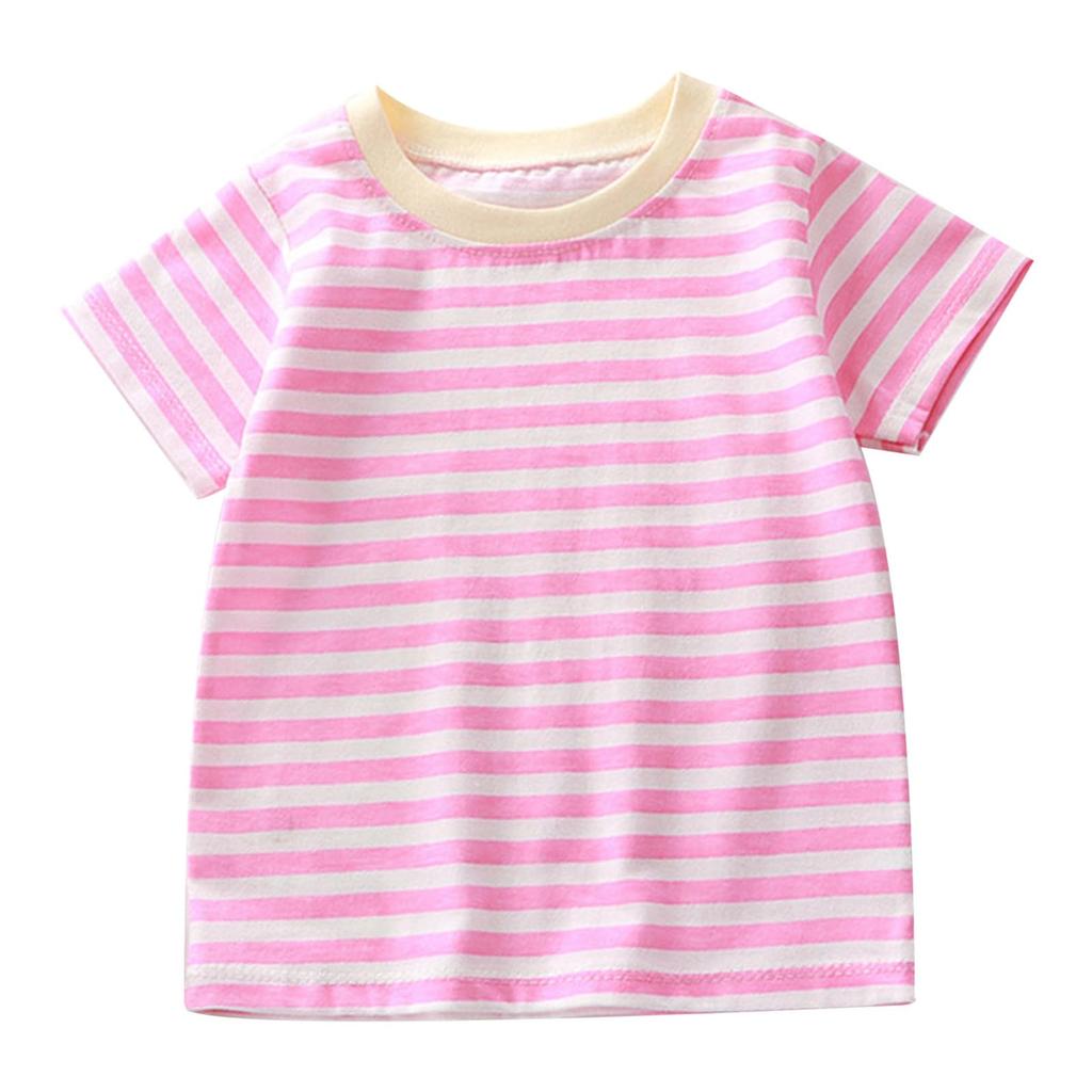 Children's Casual Short-sleeved Printed Round Neck Fashionable T-shirt Top