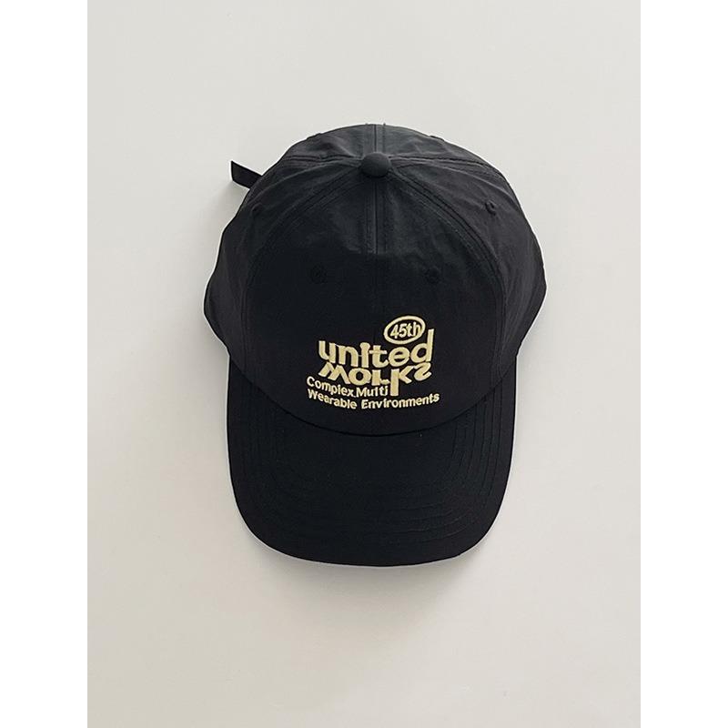 Spring and summer quick-drying baseball cap female soft top street trendy brand embroidered couple sun hat showing face small cap