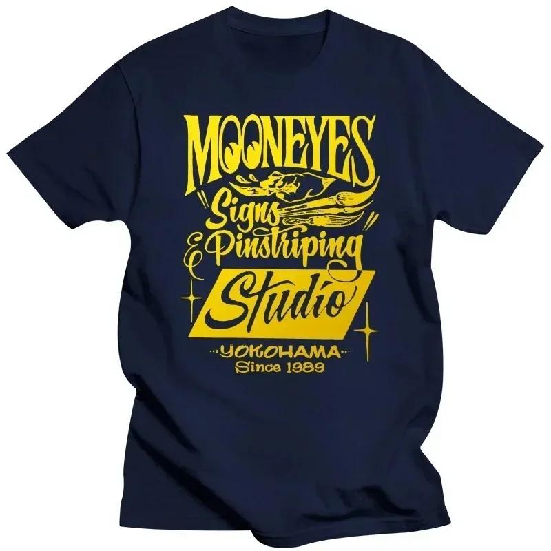 Hot American Tuner Car Culture Mooneyes Moon Graphic Print T-shirt Men Women High-street Hip Hop Harajuku Fashion Casual Oversized Top Summer New Tee