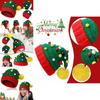 Stilvolle Grüne Weihnachtsbaum-Strickmütze Für Erwachsene Und Senioren Mit Bommel-Design