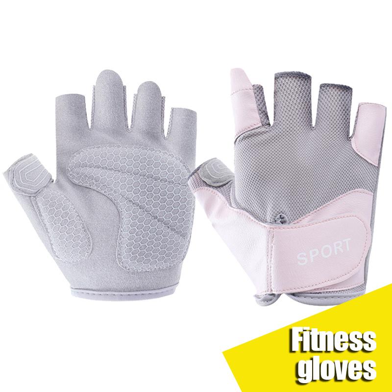 Guantes antideslizantes transpirables de medio dedo, guantes transpirables para ciclismo, Fitness, gimnasio, culturismo, Crossfit, ejercicio, guantes deportivos