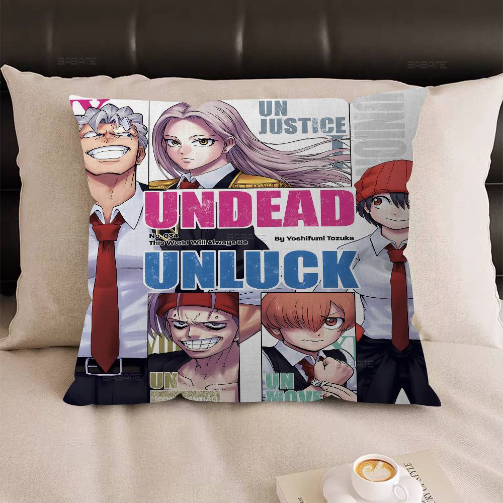 

Undead Unluck Cushion Cover Decorative Pillow Sofa Home Decor Case Pillow Cases 12x12Inch