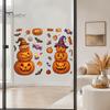 Decorative Window Posters Halloween Cartoon Cling Stickers, Ghost Pumpkin Candy Glass Decals, Self-Adhesive Removable Clings Art for Home Doors