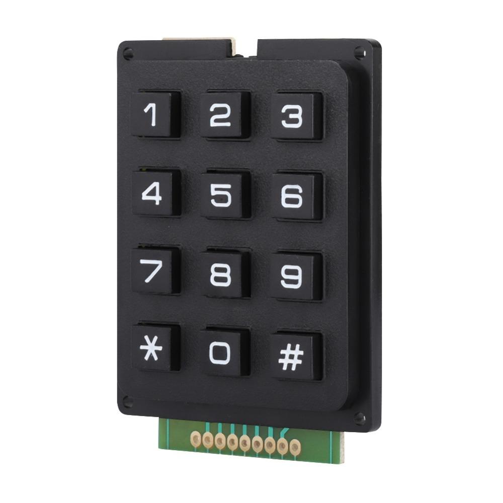 Módulos de Teclado Prácticos de 12 Teclas Botones Pulsadores 3x4 Teclado Externo Teclado Numérico Aplicaciones MCU