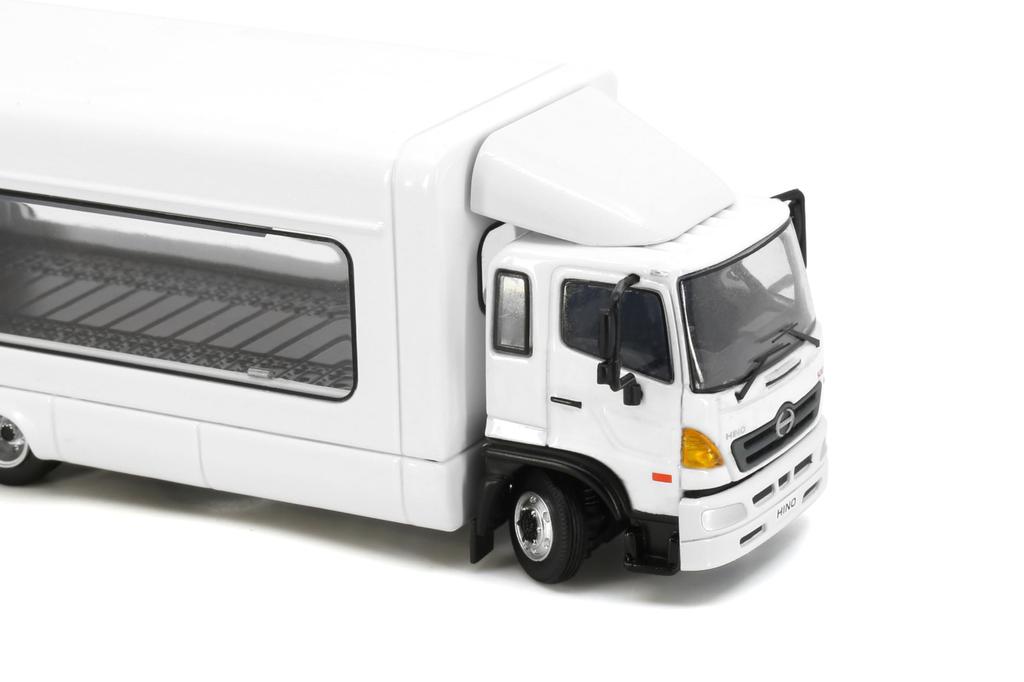 Tiny City Scale Hino 500 Roofed Loader 1/64 (White)