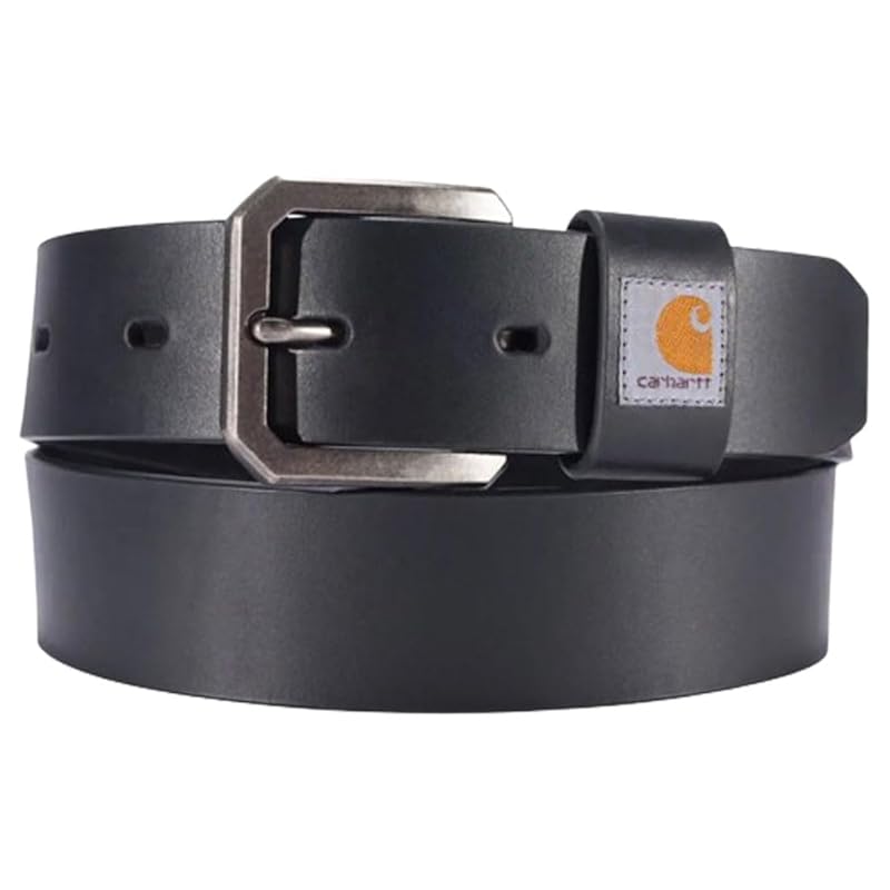 

[Carhartt] belt leather genuine leather cowhide gift casual for men men s Saddle Leather Belt A0005502 BLACK(001) 34 [product]