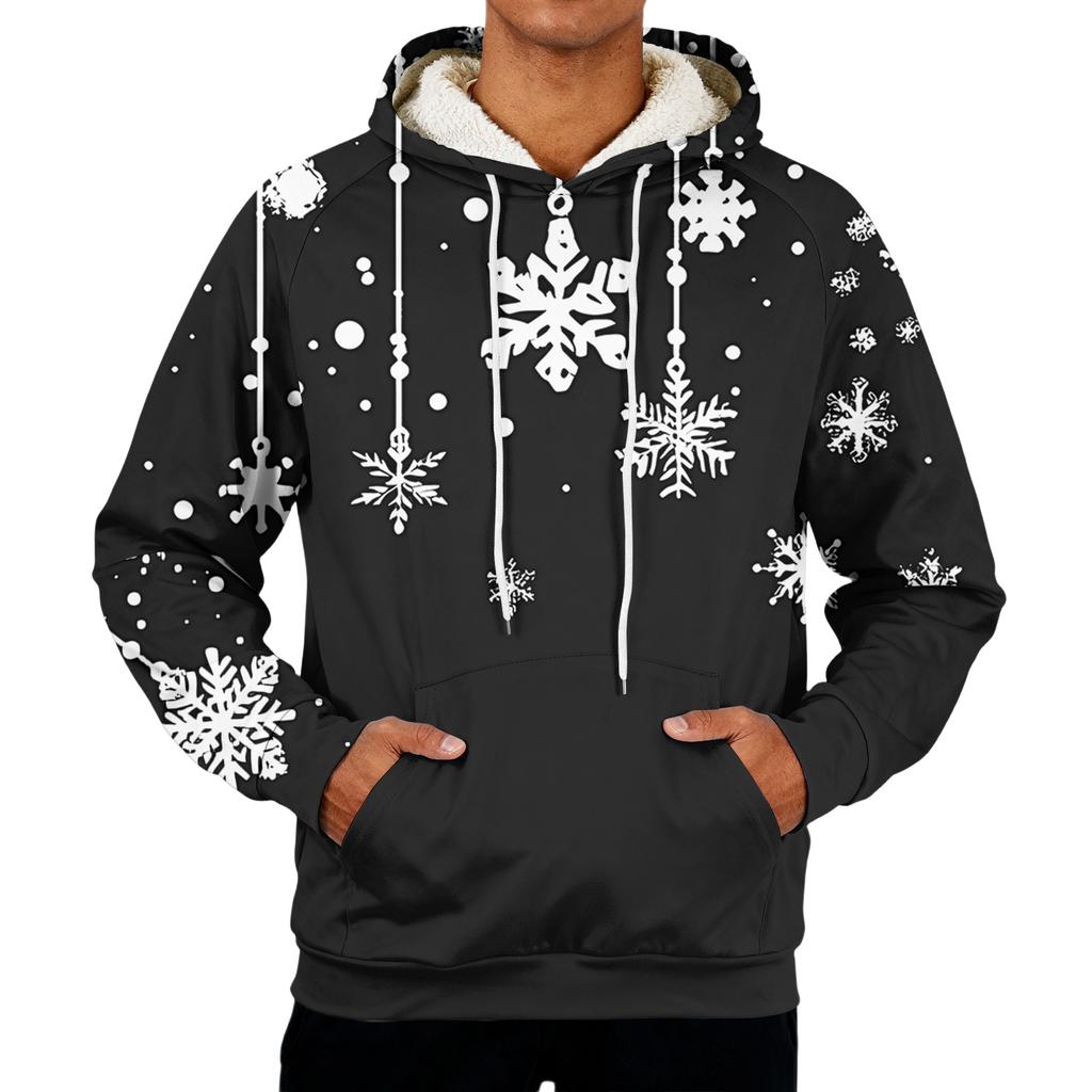 Men's Casual Long-Sleeve Fleece Hoodie With Pockets