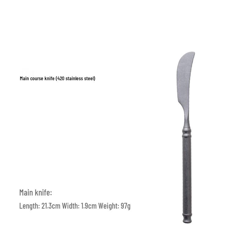 ZISIZ Retro Stainless Steel Dinner Knife Set