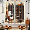 2pcs- Halloween Gothic-style "ghost" printed curtains   pole bag curtains   home decorations   room decorations