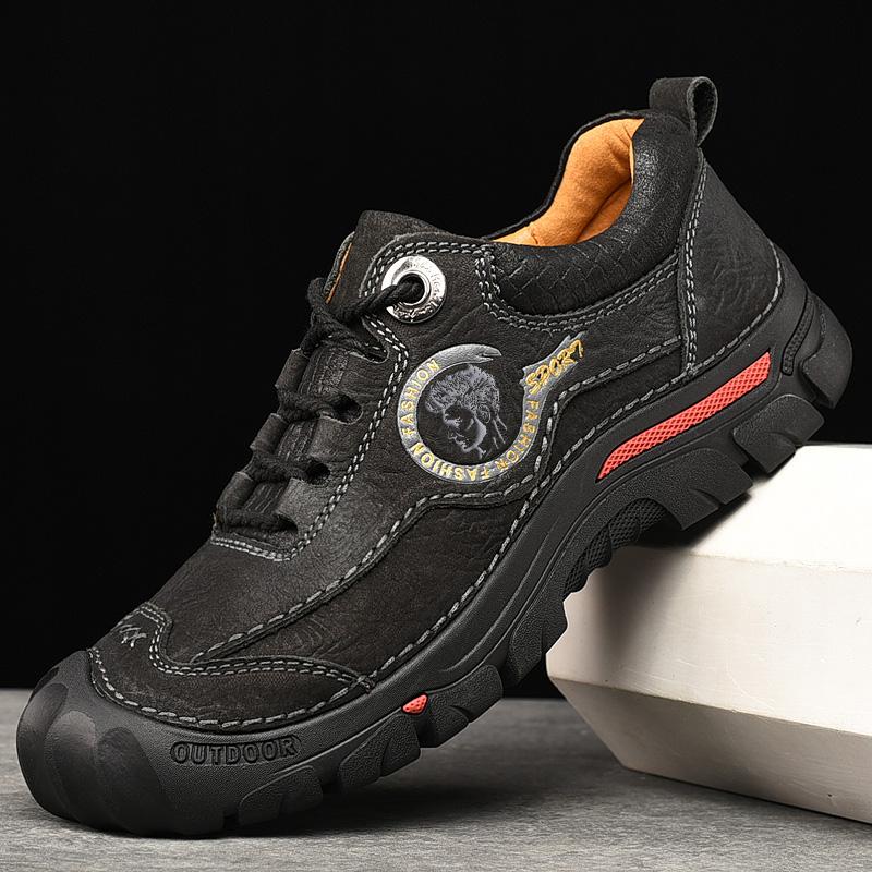 Fashion Fashion Outdoor Men's Shoes Casual Hiking Shoes Men Genuine Leather Travel Climbing Camping Footwear Brand Comfortable Sneakers