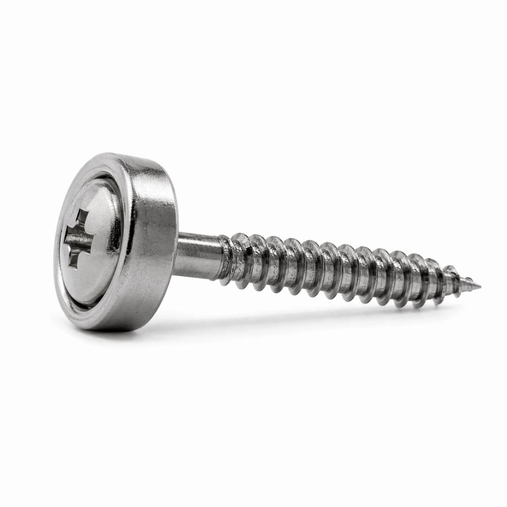4PCS Metal Guitar Neck Mounting Screws Silver Guitar Neck Joint Ferrules Electric Guitar