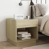 Table de chevet - Maison Exclusive - LED infini - Chêne sonoma - 50x50x50 cm