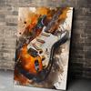 Electric Guitar Trendy Musical Instrument Poster Modern Abstract Fashion Design Canvas Art Painting Picture Bar Home Decor Gi