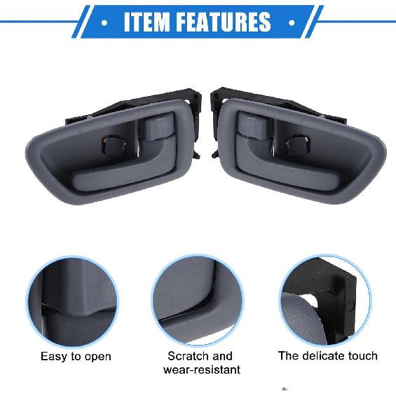 2 Pcs Automotive Interior Door Handle Compatible for Toyota Tundra DLX, Limited, SR5|6 Cyl 3.4L, 6 Cyl 4.0L, 8 Cyl 4.7L 2004-2006