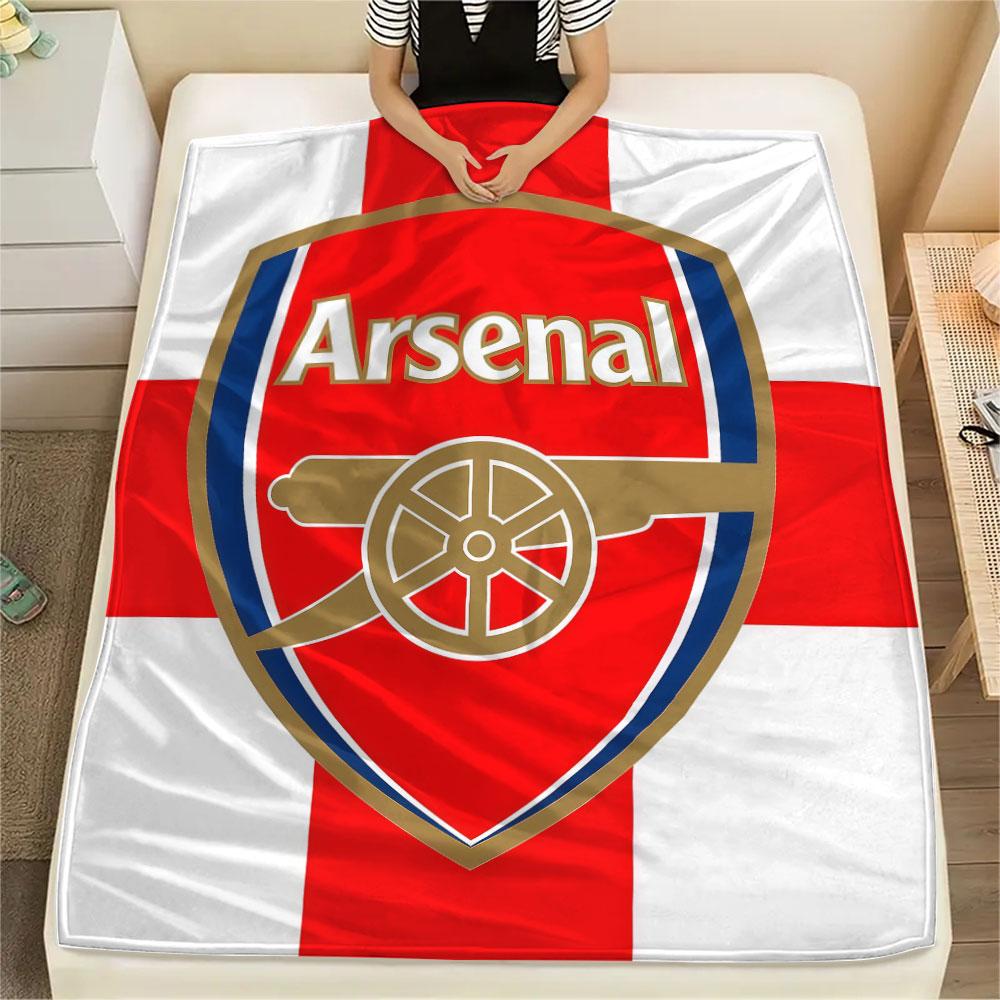 1PC Arsenal F Patterned Flannel Blanket Suitable For All Seasons for Home Decor Warmth and Comfort Gifts Holiday Present
