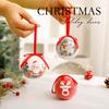 Christmas Tree Hanging 8cm Printed Christmas Ball Ornament Hanging Bauble With Ribbon Classic Christmas Themed 2027 New Year