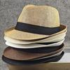 Stiff and Stylish Straw Top Hat British Fan Jazz Hat Big Head Circumference Men's Hat Summer Sun Protection Shade Couple Hat
