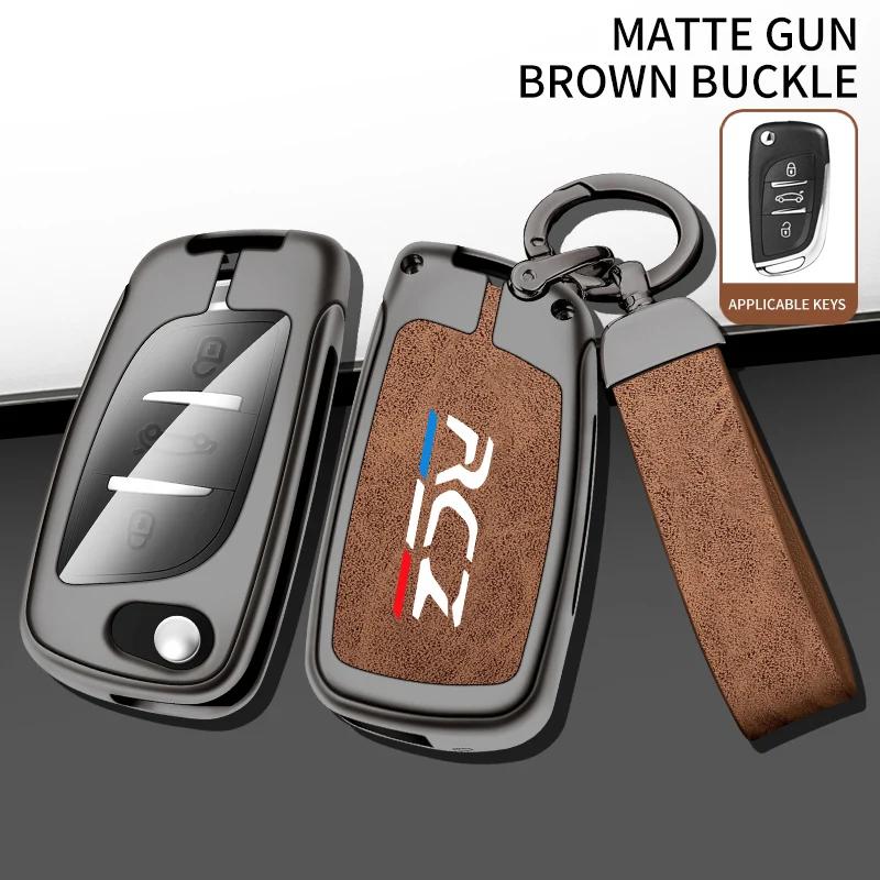 

Car TPU Zinc Alloy Key Case Bag For Peugeot RCZ GT Line Coupe Car Key Chain Car Metal Key Shell Interior Decoration Accessories