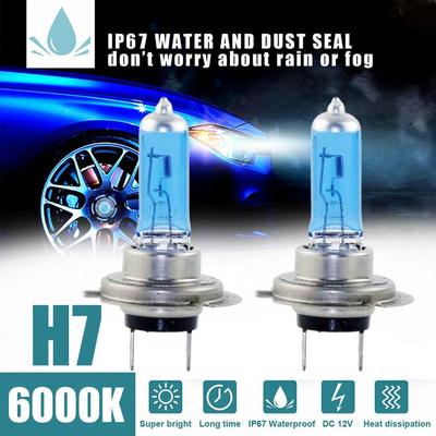 6000k סופר מבריק לבן H7 נורת הלוגן 12V נורה קדמית לרכב H7 55w 100w מנורת הלוגן להחלפת מנורת הלוגן לרכב