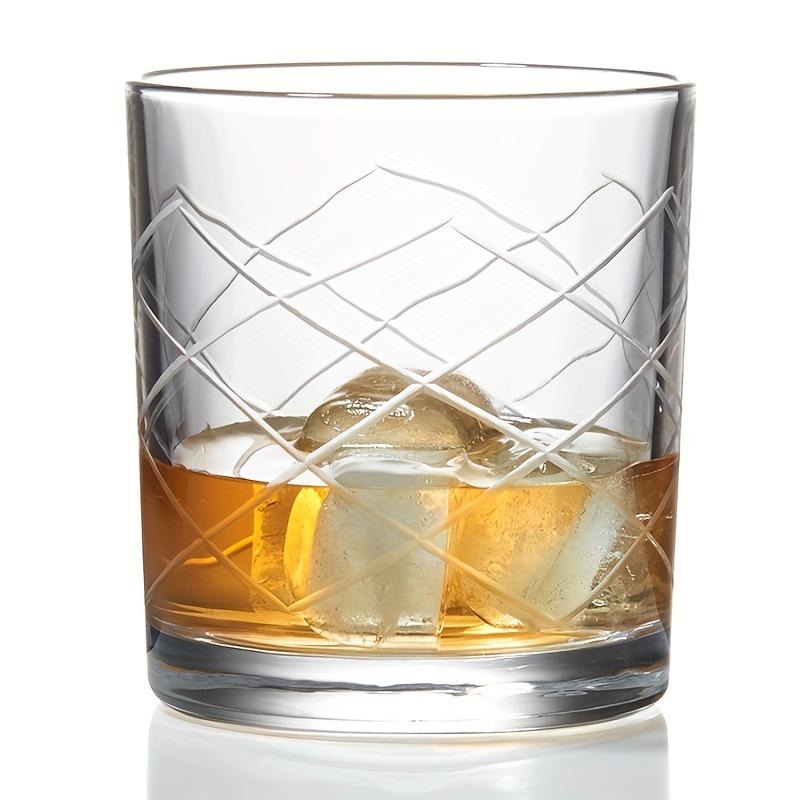 Conjunto de 6 copos de cristal sem chumbo - Copos de vidro de 12 oz cortados à mão para uso diário, para coquetéis, café gelado, chá gelado - Lavável na máquina de lavar louça