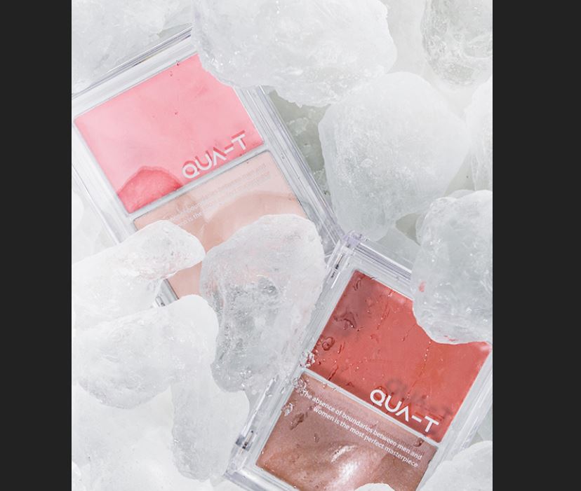 QUA‑T Glow Melting Palette #02 Lay To Heart — 6.5 G All-in-One Glow Makeup Palette