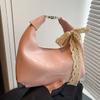 2025 Fashion New Simple Wind Oil Wax Leather Portable Dumpling Bag High Sense Casual Versatile Single Shoulder Messenger Bag Women