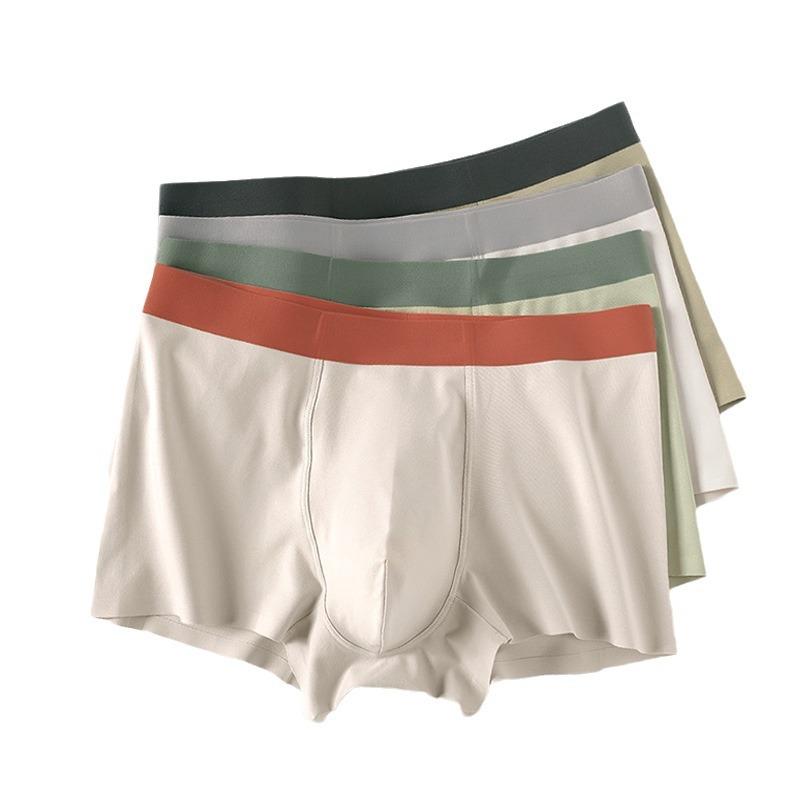 Cotton Men's Underwear Pure Cotton Seamless Flat Corner Panties Modal Underwears Long Staple Cotton Antibacterial Underpants Man