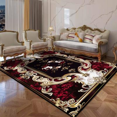 Retro European Style Bedroom Carpet Washable Room Decoration Aesthetic Light Luxury Lounge Rug Non-slip Coffee Tables Mat Room