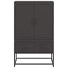 Vidaxl Szafka, Czarna, 68X39X111,5 Cm, Stal