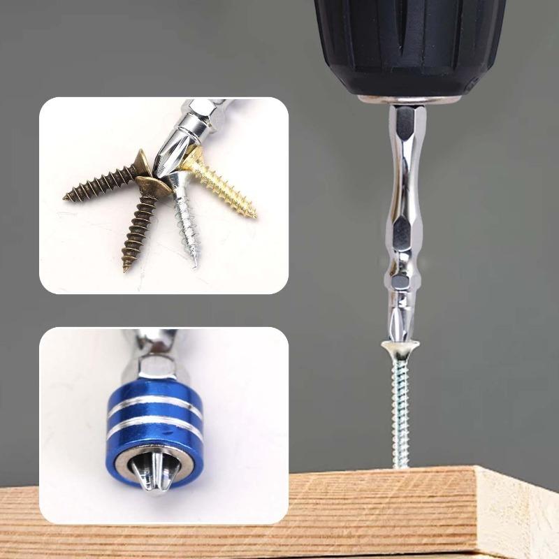 10/1PCS S2 Magnetic Screwdriver Head Double Cross Head Hexagonal Handle Electric Screwdriver with Magnetic Ring Screwdriver Set