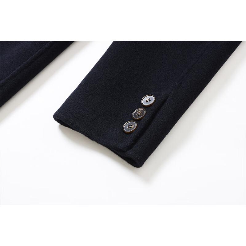 G·TENNA Men's TY28901 Wool Cashmere Peaked Lapel Overcoat