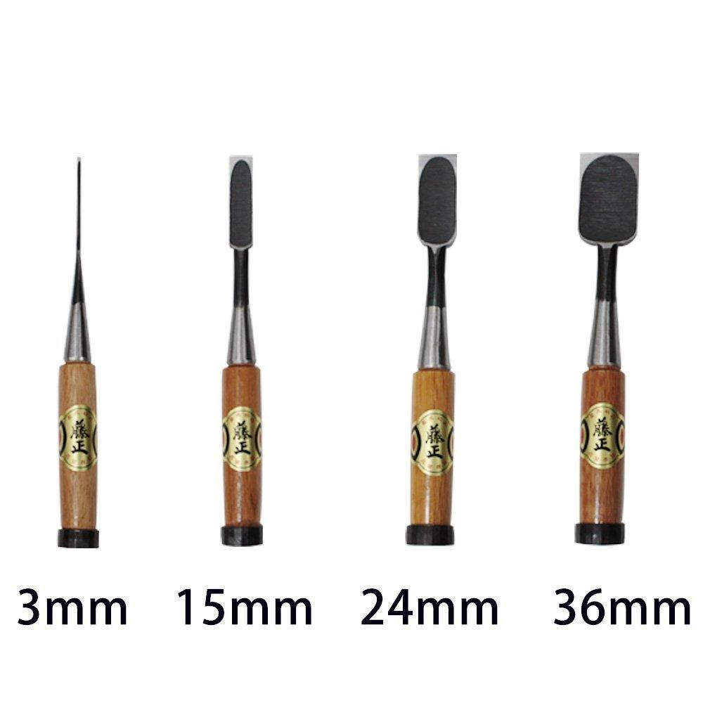 Fujimasa Oiiri Red Oak Handle Hyogo 9mm Chisel, [Handmade, Miki, Prefecture]