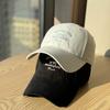 New Casual Versatile Letter Baseball Cap for Women, Soft Top, Comfortable Cotton, Stylish Sunshade, Face-slimming Duckbill Cap